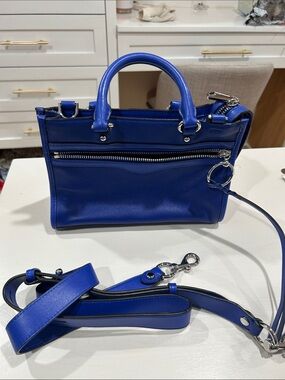 Rebecca Minkoff MICRO Bedford Zip Satchel (Bright Blue)